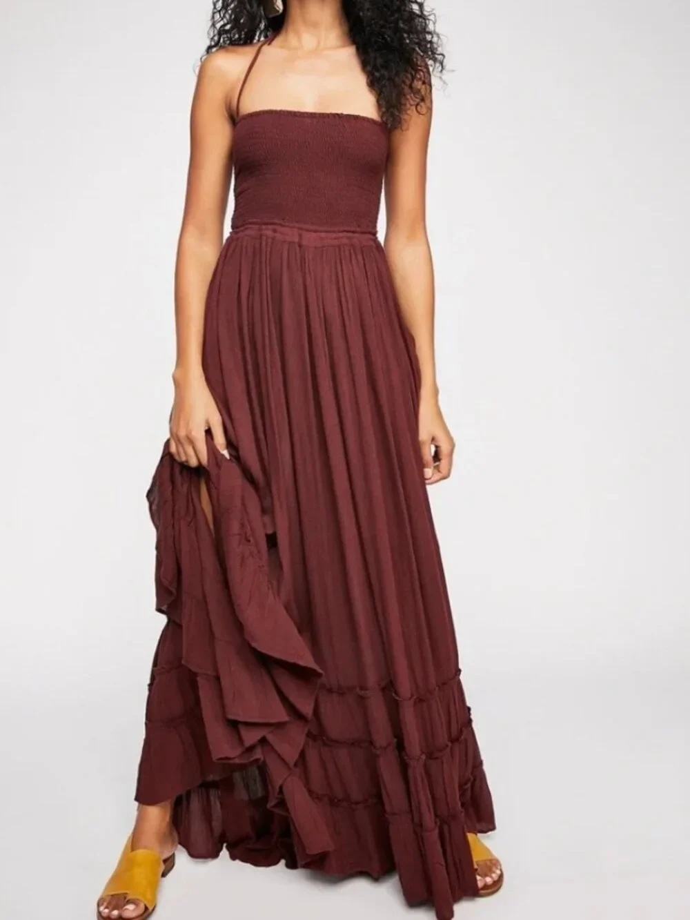 Free People Extratropical Maxi Dress Boho Cottage in Decadent Size Medium